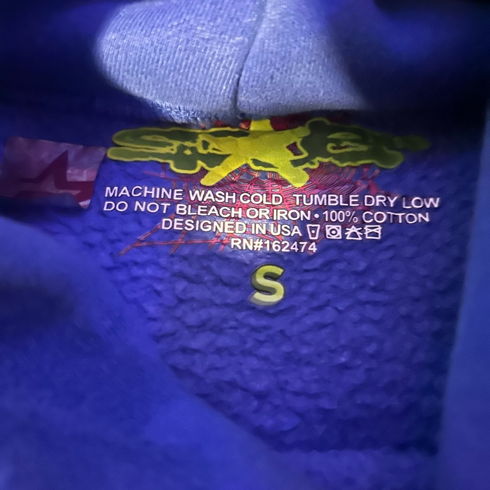 Blue sp5der hoodie brand new